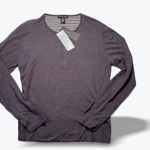 Vintage Kenneth Cole Henley Long Sleeve Dexter Style Mens Large Y2K Fitted NWT